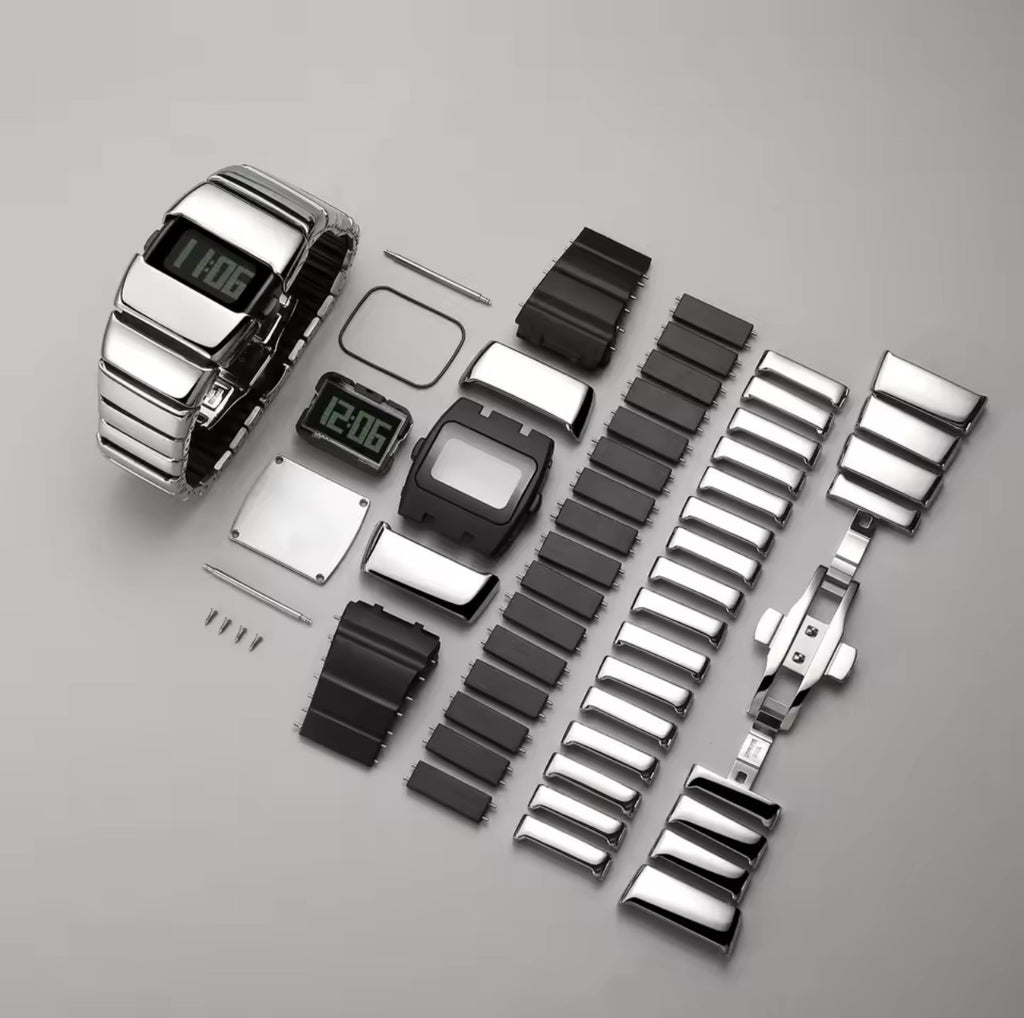 Y2K chrome vintage watch